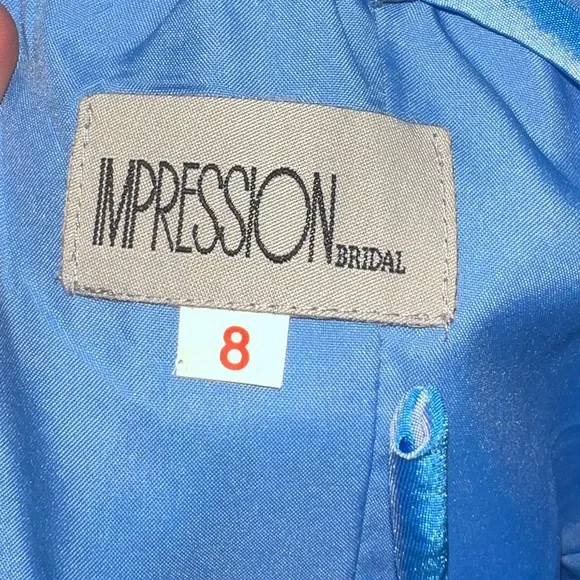 Impression Bridal Light Blue Bridal Dress size 8 - Picture 4 of 10